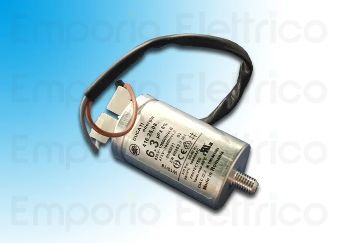 came ricambio condensatore 6,3 mF con cavi 119rir288
