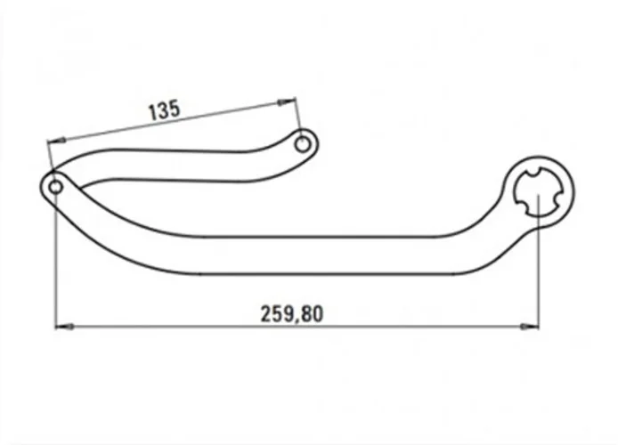 faac coppia di bracci n1d bianco nd8 105740