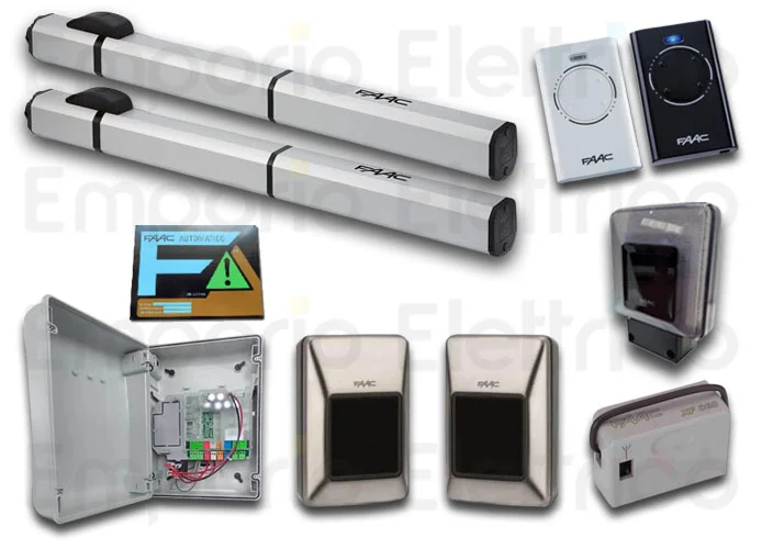 faac kit automazione cancelli a battente 24v hybrid plus integral 105684