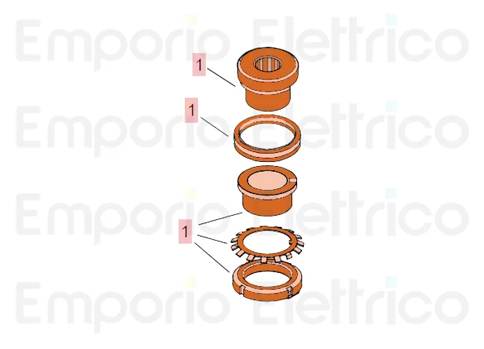 faac ricambio gruppo boccole scatola 750 cp 63003326