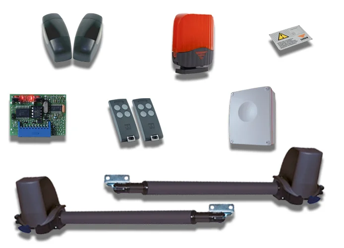 cardin kit per cancelli a battente con anta fino a 2m (150kg) 24v kt-bltag