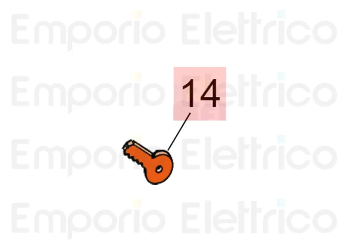 faac ricambio chiave serratura sportello b614 (10pz) 63003421
