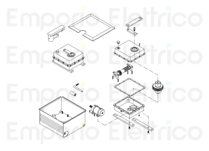 beninca ricambio sblocco + leva per cassa du.110/90 9686018