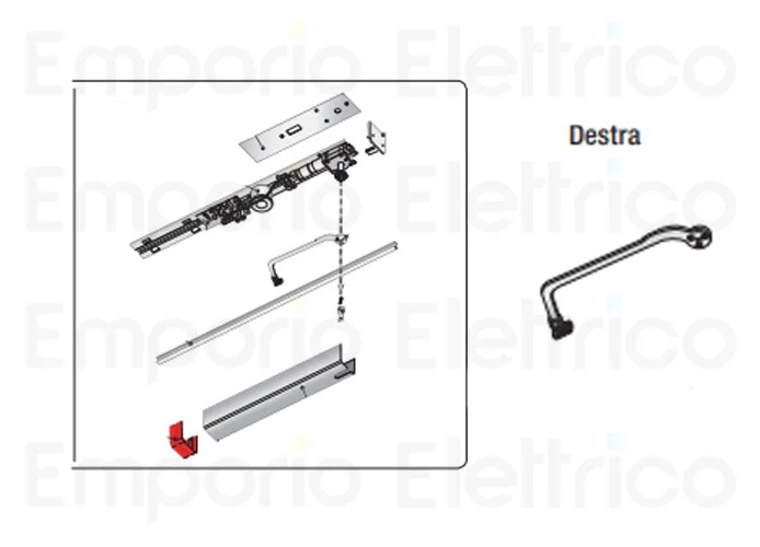 came kit automazione anta dx pannello singolo voilà 24v 001uv03 uv03