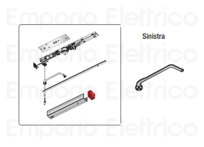 came kit automazione anta sx pannello singolo voilà 24v 001uv04 uv04