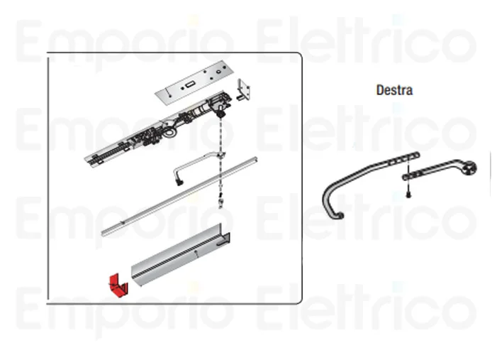 came kit automazione anta dx a due pannelli snodati voilà 24v 001uv005 uv005