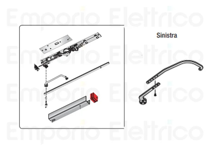 came kit automazione anta sx a due pannelli snodati voilà 24v 001uv06 uv06