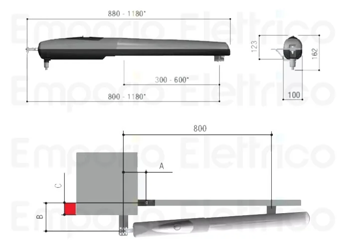 came 2 x motoriduttore axo 230v 001ax302304 ax302304