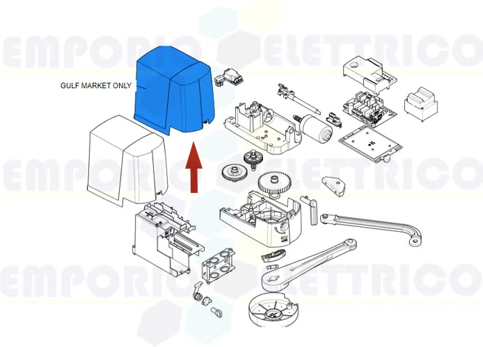 came ricambio coperchio motoriduttore opb001 ral 7040 88001-0272
