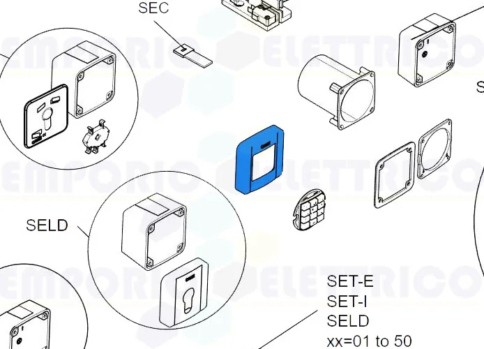 came ricambio coperchio esterno sel digital dlx 2pz 88006-0050