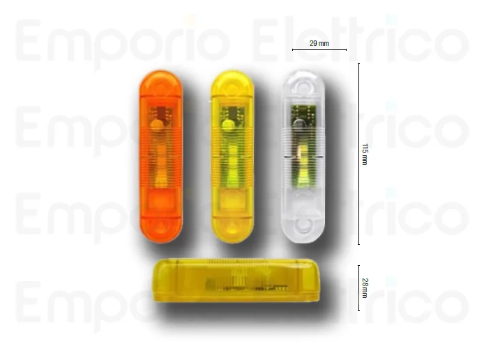 nologo lampeggiante per esterno a led 12/24V bianco trasparente flash-out cl