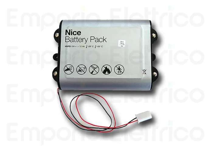 nice pacco batteria 9 V 12 Ah per sirena da esterno e centrali radio hsps1